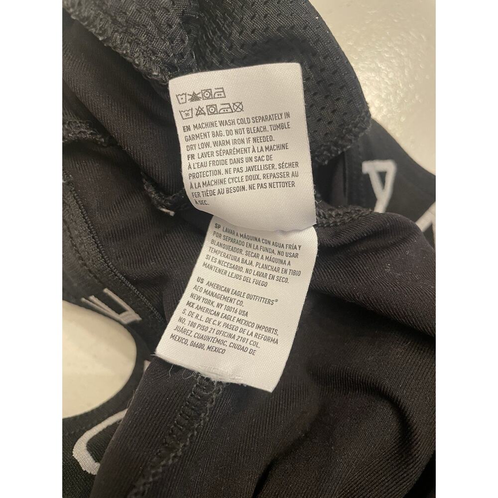 American Eagle Active Flex Jogger Sweat Pants Tapered Pockets Mens Large Black - Picture 10 of 13